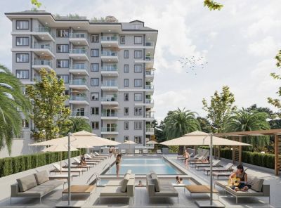 Novostavba apartmánov vo výstavbe Alanya - Avsallar s možnosťou na splátky APM