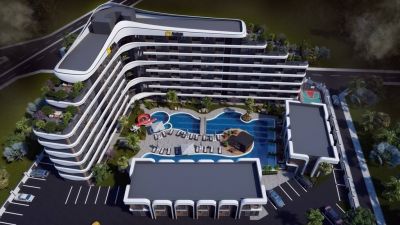Nový obytný komplex s nákupným centrom časť Altıntaş neďaleko letiska Antalya  APM - 16