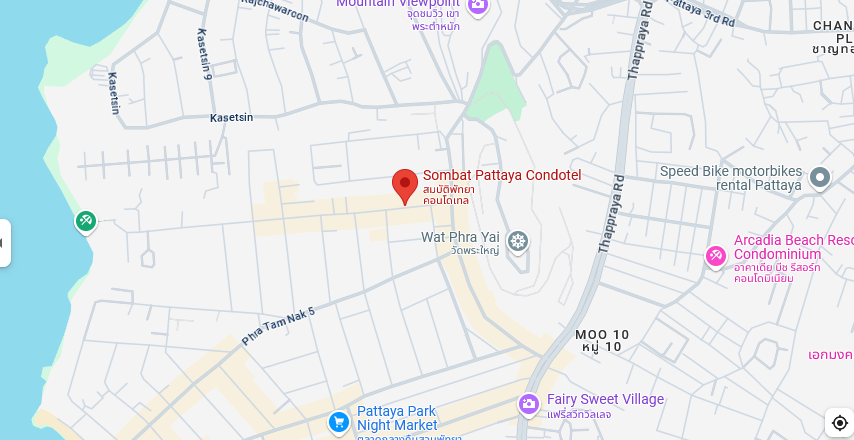 Thajsko-Pattaya- veľký 2 izbový apartmán-Sombat Condotel - 12