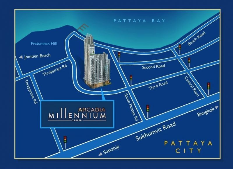 Apartmánový komplex Arcadia Milennium Tower, Pattaya-Thajsko - 19