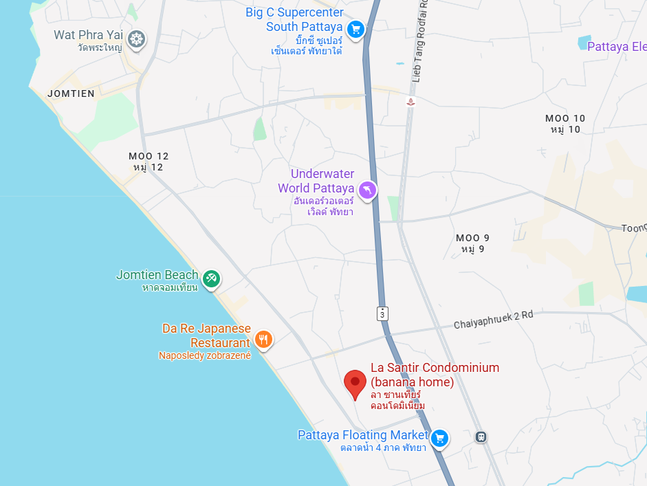 Thajsko-Pattaya-Jomtien-2 izbový apartmán s balkónom-La Santir - 19