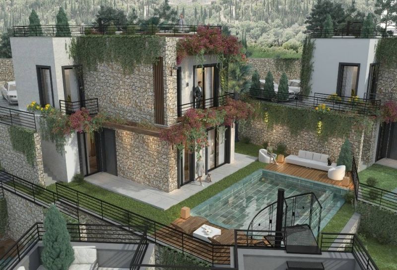 Nové vily vo výstavbe v pokojnej lokalite v Muğla - Bodrum APM - 20